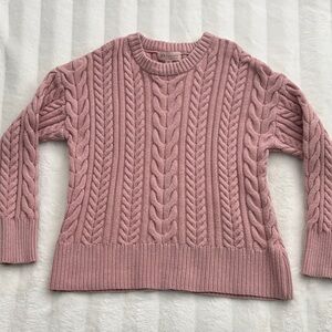 Philosophy Blush Cable Knit Sweater